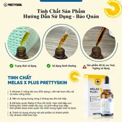 Tinh Chất Dưỡng Trắng Mờ Thâm Nám Prettyskin Melas X Plus 30ml - Serum Vitamin C 20% Giúp Làm Đều Màu Da, Mờ Nám Tàn Nhang