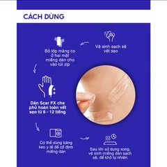 Miếng Dán Sẹo Lồi Scar FX 25x30cm Rejuvaskin - Giúp Làm Mờ và Xẹp Sẹo Phì Đại, An Toàn cho Mọi Loại Da, Sản Xuất tại Mỹ