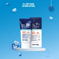 Kem Chống Nắng Prettyskin B5 SPF 50+ PA++++ - Phục Hồi Dưỡng Trắng Da Nhạy Cảm, 50ml