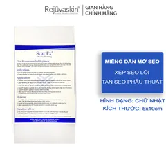 Miếng Dán Sẹo Lồi REJUVASKIN Scar FX 5x10cm - Giảm Sẹo Phì Đại Hiệu Quả, Chăm Sóc Da An Toàn, Phục Hồi Vết Thương