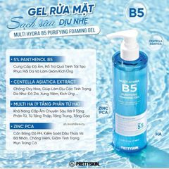 Gel Rửa Mặt PrettySkin Multi Hydra B5 300ml - Sữa Rửa Mặt Làm Sạch Sâu, Cấp Ẩm, Kiểm Soát Dầu Chuyên Sâu cho Da Nhạy Cảm