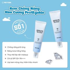Kem Chống Nắng Dưỡng Trắng Prettyskin 50ml - SPF50+ PA++++, Chống UVA UVB, Nâng Tông Da Hồng Mịn, Dưỡng Ẩm, Made in Korea