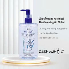 Dầu Tẩy Trang Reihaku Hatomugi 500ml - Cleansing Oil Nhật Bản Giúp Cấp Ẩm, Làm Sạch Sâu và Dưỡng Da