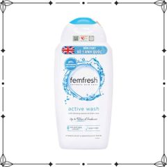 Dung dịch vệ sinh phụ nữ Femfresh Active Wash 250ml - Tươi mát, năng động cho mọi độ tuổi, hỗ trợ vùng kín khỏe mạnh