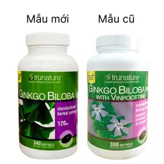 Viên uống bổ não Ginkgo Biloba Trunature 120mg - Tăng cường trí nhớ, cải thiện chức năng não - 340 viên Mỹ