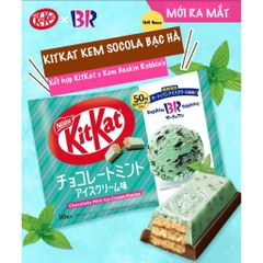 KitKat Choco Mint Nhật Bản - Socola Bạc Hà Gói 7 Viên Thơm Ngon Mát Lành, Snack Khó Cưỡng Cho Mọi Dịp