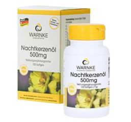 Tinh Dầu Hoa Anh Thảo Warnke Nachtkerzenöl 500mg - Hỗ Trợ Cân Bằng Nội Tiết Tố Nữ, Làm Đẹp Da, Giảm Mụn Nội Tiết, Nhập Khẩu Đức - 100 Viên