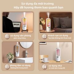 Máy Xông Tinh Dầu Tự Động PW3 - 5 Chế Độ Phun Hương Thơm Nhẹ Dịu, Tạo Độ ẩm Không Gian Sống Thoải Mái, Dung Tích 50ml