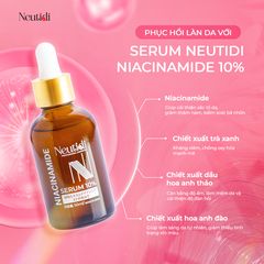 Combo2 Neutidi - Serum Niacinamide 10% & Gel Dưỡng Ẩm Giảm Mụn Cho Da Dầu, Ngừa Mụn, Mờ Thâm, Se Khít Lỗ Chân Lông