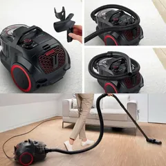 Máy Hút Bụi Bosch BGS21WPOW 2000W - Hiệu Suất Hút Mạnh Mẽ, Thiết Kế Không Túi, Công Nghệ Power AirCycle, Lọc HEPA dễ vệ sinh