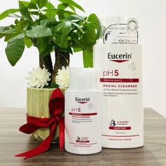 Sữa Rửa Mặt Eucerin PH5 Facial Cleanser 400ml - Dành Cho Da Nhạy Cảm, Làm Sạch Dịu Nhẹ, Phù Hợp Mọi Loại Da