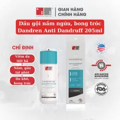 Dầu gội chống gàu và tẩy tế bào chết DANDRENE SHAMPOO 205ml - Giúp kiểm soát ngứa, bong tróc, cho tóc khỏe mạnh, hiệu quả từ Mỹ