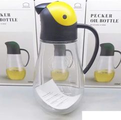 Bình Đựng Dầu Lock&Lock CKO201YEL 550ml - Nắp Mở Tự Động, Thủy Tinh An Toàn, Tiện Dụng Cho Bếp Gia Đình - Màu Vàng Chính Hãng