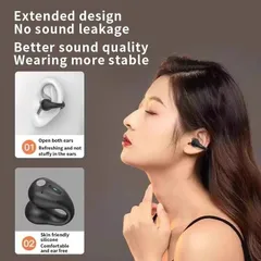 Tai nghe không dây Clip Q80 - Bluetooth V5.3 TWS chống thấm nước, âm thanh Hi-Fi, màn hình hiển thị pin, kết nối ổn định