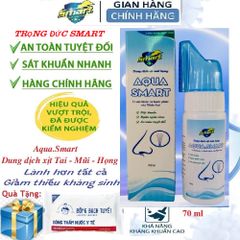 Nước Khử Khuẩn SmartA AQUA - Dung Dịch Khử Khuẩn Đa Năng 500ml, Bảo Vệ Sức Khỏe Gia Đình, An Toàn Cho Da Mũi Họng