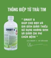 Nước Khử Khuẩn SmartA AQUA - Dung Dịch Khử Khuẩn Đa Năng 500ml, Bảo Vệ Sức Khỏe Gia Đình, An Toàn Cho Da Mũi Họng