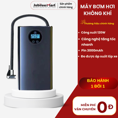 Bơm Lốp Xe Ô Tô Cầm Tay Jubilee Mart 120W - Bơm Hơi Thông Minh với Chip AI, Tự Ngắt An Toàn, Dễ Dàng Mang Theo
