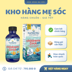 Children's DHA Xtra Nordic Naturals 60ml - Dầu cá giọt hỗ trợ phát triển trí não và thị lực cho trẻ 1-6 tuổi, hương dâu dễ uống