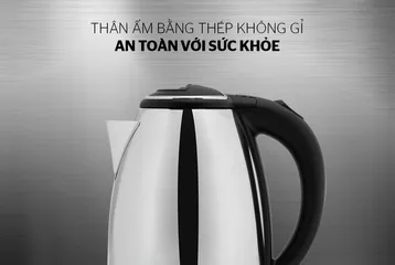 ẤM SIÊU TỐC INOX 1.8L HAPPY TIME HTD1081 - Công suất 1500W