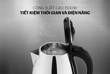 ẤM SIÊU TỐC INOX 1.8L HAPPY TIME HTD1081 - Công suất 1500W