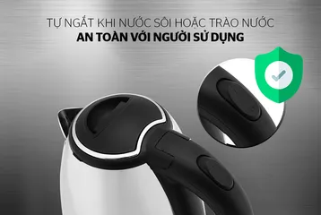 ẤM SIÊU TỐC INOX 1.8L HAPPY TIME HTD1081 - Công suất 1500W