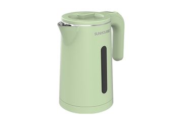 Ấm Siêu Tốc Inox 2 Lớp 1.8L SUNHOUSE SHD1353 - Công Suất 1500W, Đế Xoay 360 Độ, Tự Động Tắt, Bảo Hành 12 Tháng