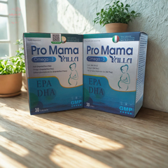 Pro Mama Yalla Omega-3 - Bổ Sung DHA EPA Cho Mẹ Bầu & Thai Nhi Khỏe Mạnh - Giải Pháp Dinh Dưỡng Toàn Diện Cho Mẹ Và Bé