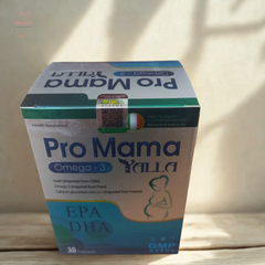 Pro Mama Yalla Omega-3 - Bổ Sung DHA EPA Cho Mẹ Bầu & Thai Nhi Khỏe Mạnh - Giải Pháp Dinh Dưỡng Toàn Diện Cho Mẹ Và Bé