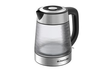Ấm Siêu Tốc Thủy Tinh Sunhouse SHD1220 - Dung Tích 1.8L, Công Suất 1850W, Đế Xoay 360 Độ, Bảo Hành 12 Tháng