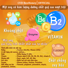 Mật Ong Nguyên Chất CvdBeehoney 100% Từ Hoa Bạc Hà - Tăng Sức Đề Kháng, Giảm Ho, Hỗ Trợ Làm Đẹp Tự Nhiên