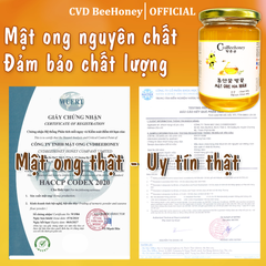 Mật Ong Hoa Nhãn Nguyên Chất CVDBEEHONEY 460g - Tăng Đề Kháng, Làm Đẹp Da, Sản Phẩm Tự Nhiên 100% Việt Nam