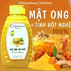 Mật Ong Tinh Nghệ Nguyên Chất CVDBEEHONEY 500g - Tăng Đề Kháng, Phục Hồi Sức Khỏe, Chăm Sóc Da Tự Nhiên, Mật Ong Từ Rừng
