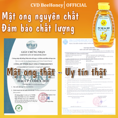 Mật Ong Nguyên Chất CvdBeehoney Từ Hoa Nhãn 100% Tự Nhiên - Tăng Cường Sức Đề Kháng, Giảm Ho, Làm Đẹp Da