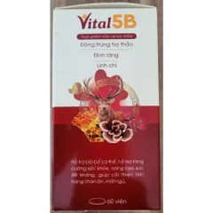 Viên uống Vital 5B - Thực phẩm chức năng hỗ trợ tăng cường sức khỏe, cải thiện giấc ngủ và chống chán ăn cho người lớn và trẻ trên 13 tuổi.