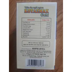 Viên Uống Tổng Hợp Kotazmax Gold - Bổ Sung Vitamin, Khoáng Chất, Hỗ Trợ Ngủ Sâu và Tăng Cường Tiêu Hóa Cho Người Lớn Tuổi