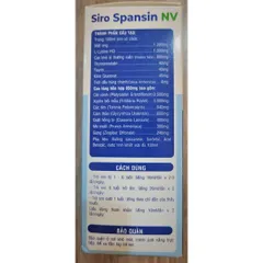 COMBO 2 HỘP SIRO SPANSIN NV - GIẢM HO VÀ ĐAU RÁT HỌNG