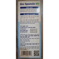 COMBO 2 HỘP SIRO SPANSIN NV - GIẢM HO VÀ ĐAU RÁT HỌNG