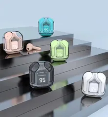 Tai nghe Bluetooth TWS KY8 Mini trong suốt 6 màu - Khử tiếng ồn, tích hợp mic, Pin 30mAh, Sạc Type-C, Âm thanh chất lượng cao