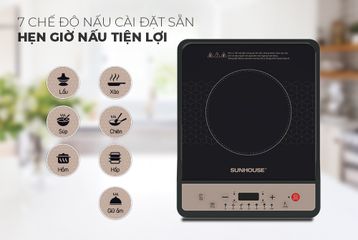 Bếp Từ Đơn Sunhouse SHD6160 - Công Suất 1800W, Kính Ceramic Bền, Tặng Kèm Nồi Lẩu Đa Năng, Bảo Hành 12 Tháng