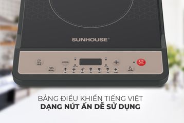 Bếp Từ Đơn Sunhouse SHD6160 - Công Suất 1800W, Kính Ceramic Bền, Tặng Kèm Nồi Lẩu Đa Năng, Bảo Hành 12 Tháng