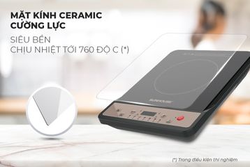 Bếp Từ Đơn Sunhouse SHD6160 - Công Suất 1800W, Kính Ceramic Bền, Tặng Kèm Nồi Lẩu Đa Năng, Bảo Hành 12 Tháng
