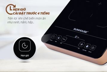 Bếp Hồng Ngoại Cảm Ứng SUNHOUSE SHD6015 - Công Suất 2000W, Màn Hình LED, An Toàn Cho Gia Đình, Bảo Hành 12 Tháng