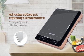 Bếp Hồng Ngoại Cảm Ứng SUNHOUSE SHD6015 - Công Suất 2000W, Màn Hình LED, An Toàn Cho Gia Đình, Bảo Hành 12 Tháng