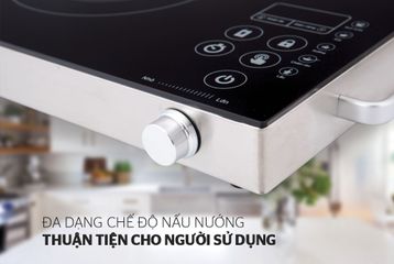 Bếp Hồng Ngoại Cảm Ứng Sunhouse SHD6017 - Công Suất 2000W, Kích Thước 360x280mm, Đa Năng Sử Dụng Tất Cả Nồi