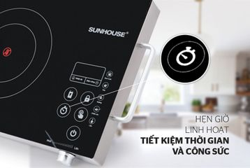 Bếp Hồng Ngoại Cảm Ứng Sunhouse SHD6017 - Công Suất 2000W, Kích Thước 360x280mm, Đa Năng Sử Dụng Tất Cả Nồi