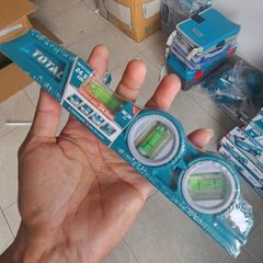 Thước Thủy Ống Total TMT221306 245mm - Nhôm Đúc Chính Xác ±0.5mm/m, Dễ Dàng Đo Cân Bằng Khi Xây Dựng, 3 Vial Thủy 45°/90°/180°