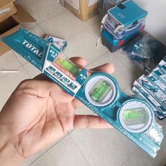 Thước Thủy Ống Total TMT221306 245mm - Nhôm Đúc Chính Xác ±0.5mm/m, Dễ Dàng Đo Cân Bằng Khi Xây Dựng, 3 Vial Thủy 45°/90°/180°