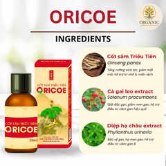Cốt Sâm Triều Tiên Oricoe Cao Cấp 30mL - Giải Pháp Bổ Gan, Tăng Cường Sinh Lực, Hỗ Trợ Hồi Phục Sức Khỏe, Đặc Biệt Dành Cho Người Mệt Mỏi