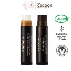 Combo Son Dưỡng Môi Dầu Dừa Bến Tre Và Tẩy Da Chết Môi Cà Phê Đắk Lắk Cocoon 5g - Chăm Sóc Môi Mềm Mịn, Hồng Hào