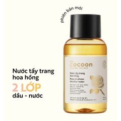 Nước Tẩy Trang Hoa Hồng Cocoon 140ml - Nước Tẩy Trang Micellar Organic Dưỡng Ẩm, Làm Sạch Da Mặt Nhẹ Nhàng, Không Cồn